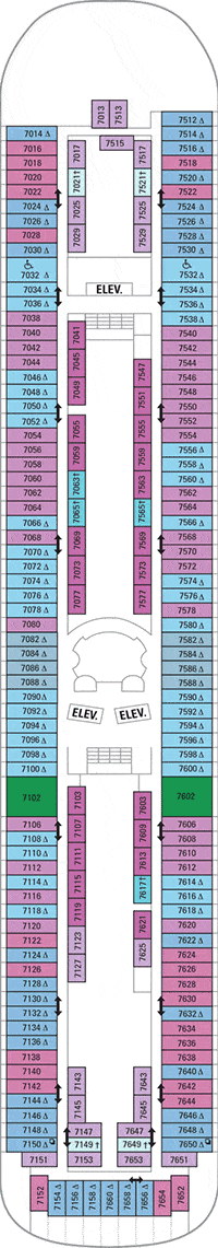 Vision of the Seas Deck plan & cabin plan