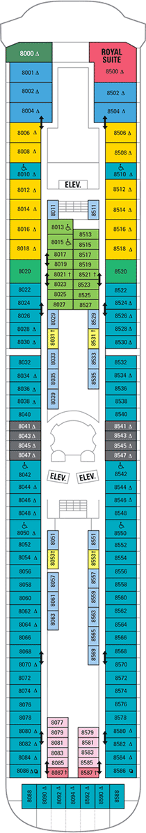 Deck plan Vision of the Seas on full screen