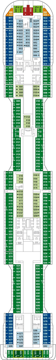 MSC Virtuosa Deck plan & cabin plan