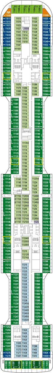 MSC Virtuosa Deck plan & cabin plan