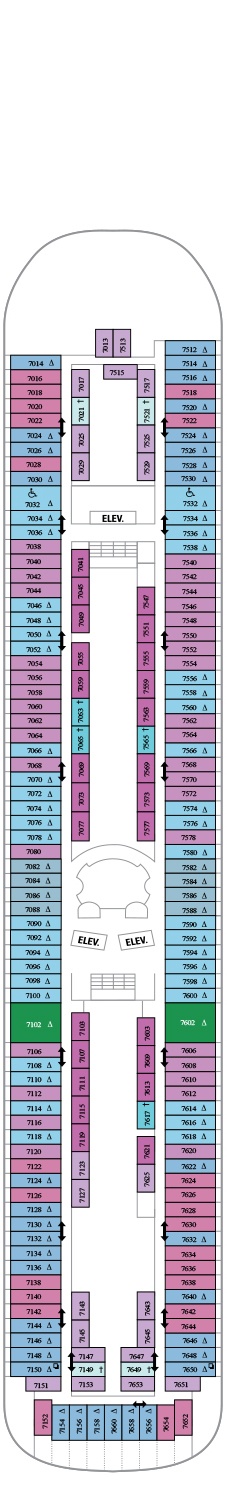 Vision of the Seas Deck plan & cabin plan