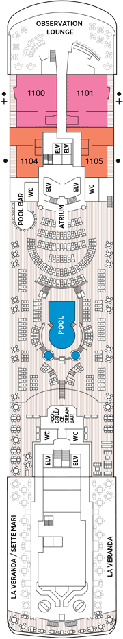 Deck plan M/S Seven Seas Voyager from 29/12/2016