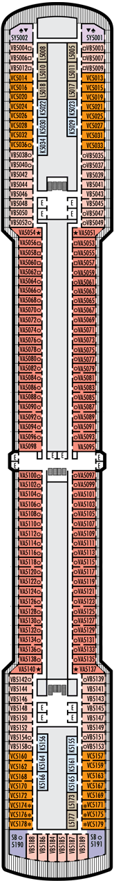 Westerdam Deck plan & cabin plan