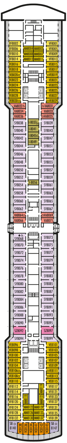 Deck plan M/S Zuiderdam