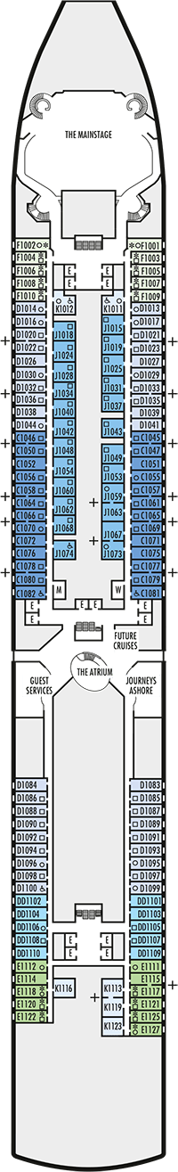 Zuiderdam Deck plan & cabin plan