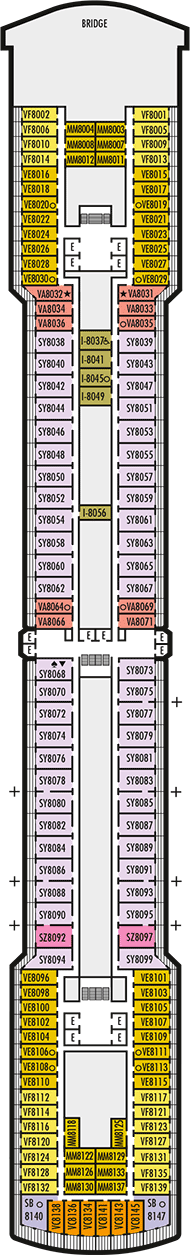 Zuiderdam Deck plan & cabin plan