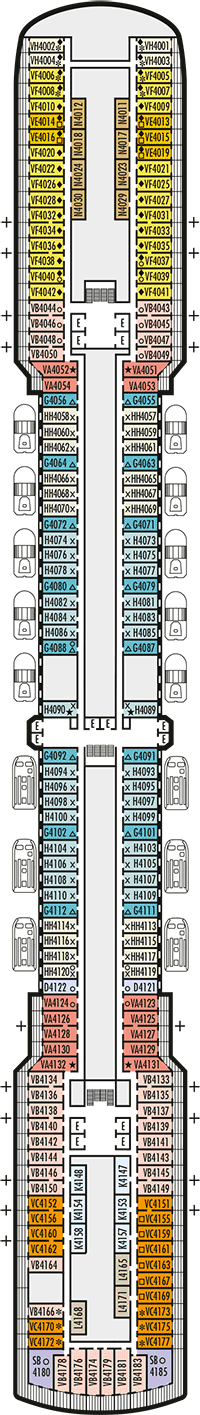 Zuiderdam Deck plan & cabin plan