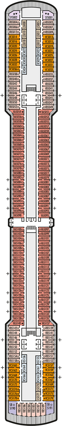 Zuiderdam Deck plan & cabin plan