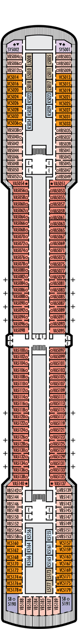 MS Zuiderdam Deck plan & cabin plan